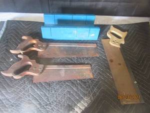 lot 85 image: 3 MITER SAW WITH 12 MITER BOX