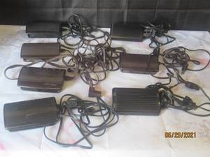lot 243 image: 7 SINGER SEWING MACHINE FOOT PEDALS WITH ATTACHED POWER CORD