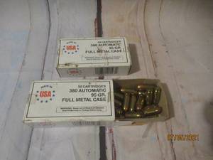 lot 298 image: 380 AUTO FULL METAL CASE 60 PLUS RNDS TOTAL
