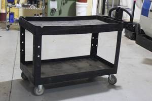lot 8 image: RUBBERMAID ROLLING CART 53L x 24W x 33T