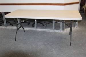 lot 51 image: LIFETIME 6FT FOLDING TABLE