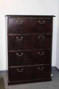 lot 150 image: KIMBALL WOODEN 4-DRAWER&nbsp LATERAL FILE CABINET&nbsp