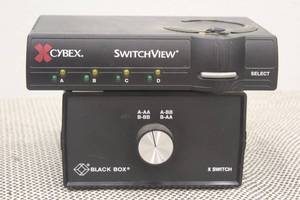 lot 227 image: CYBER SWITCHVIEW 4-PORT KVM SWITCH WITH BLACK BOX X SWITCH DATA COMMUNICATION SW788A-FFFF