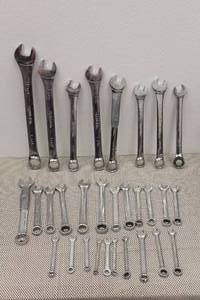 lot 249 image: TOTAL OF 30 ASSORTED SIZEBRAND COMBINATION WRENCHES , HUSKY,STANMLEY,KOBALT  SEE PICS&nbsp
