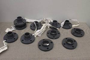 lot 388 image: TOTAL OF 11 GF SPEARS 2 PVC STONE FLANGE CONNECTION ADAPTERS&nbsp