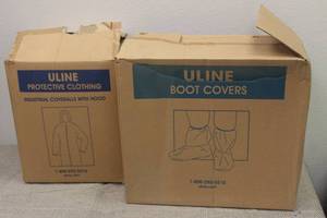 lot 418 image: ULINE INDUSTRIAL COVERALLS WITH HOOD AND BOOT COVERS&nbsp