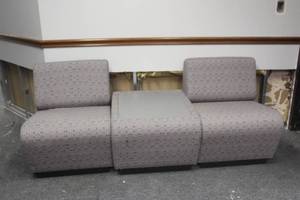 lot 450 image: 3PC VECTA MODERNIST CHAIR AND BENCH&nbsp
