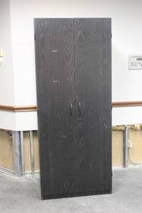 lot 456 image: WOODEN 2 DOOR STORAGE CABINET