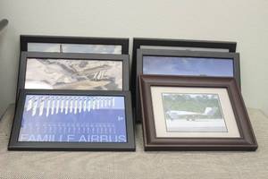 lot 469 image: 6 FRAMED LOCKHEAD MARTIN PLANE POSTERS