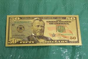 lot 17 image: UNITED STATES FEDERAL RESERVE&nbsp $50 (FIFTY DOLLAR ) GOLD BANK NOTE&nbsp