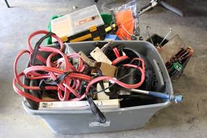 lot 96 image: MISC LOT GREAT FOR GARAGE SALES TOTES INCLUDED