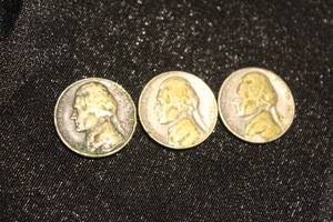 lot 131 image: LOT OF 3 1960S D-MINT JEFFERSON NICKELS