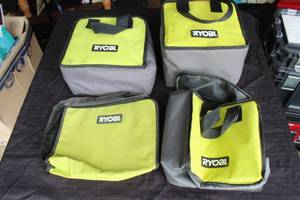 lot 191 image: LOT OF 4 RYOBI POWER TOOL STORAGE BAGS