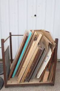 lot 62 image: LOT OF ASSORTED WOOD TABLE TOPS ASSORTED SIZES AND WOOD TYPES&nbsp