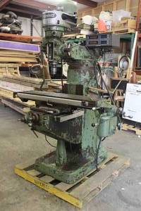lot 110 image: BRIDGEPORT VARIABLE SPEED VERTICAL MILLING MACHINE 41830 WITH DRILL CHUCKS IN WORKING CONDITION
