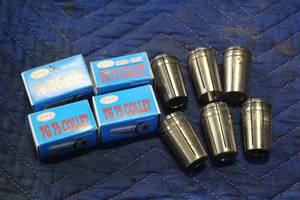 lot 124 image: LOT OF 10 ASSORTED TG75 COLLETS USED WITH BRIDGEPORT LOT#110