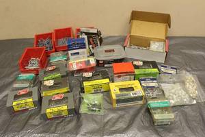 lot 71 image: GENEROUS AMOUNT ASSORTED SCREWS ,ANCHORS, FASNERS  SEE PICS&nbsp