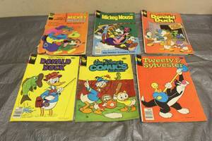 lot 77 image: TOTAL OF 6 VINTAGE 1970S WHITMAN WALT DISNEYS COMICS&nbsp