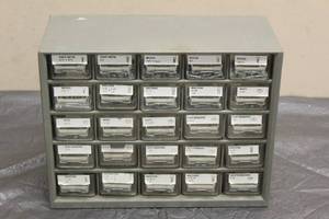 lot 80 image: 25 -DRAWER SMALL HARDWARE STORAGE ORGANIZER WITH CONTENTS  SEE PICS&nbsp