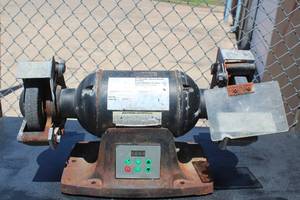 lot 127 image: 6 VARIABLE SPEED BENCH GRINDER ( POWER CORD CUT  SEE PICS )