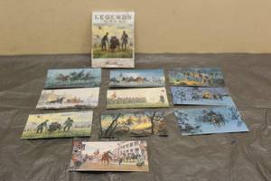 lot 169 image: TOTAL OF 10 LEGENDS IN GRAY PAINTING OF M.KINSTLER COLLECTION FINE ART POST CARDS  SEE PICS&nbsp