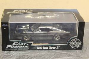 lot 173 image: JADA FAST &amp FURIOUS DOMS DODGE CHARGER RT CHROME LIMITED EDITION # 97443&nbsp
