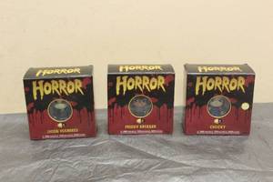 lot 209 image: TOTAL OF 3&nbsp FUNKO POP HORROR ACTION VINYL FIGURINE COLLECTIBLES , JASON,VOORHEES , FREDDY KRUEGER , CHUCKY&nbsp