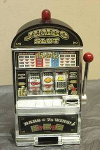 lot 18 image: JUMBO SLOT MACHINE BARS &amp 7S WINS COIN MONEY BANK , 16H&nbsp