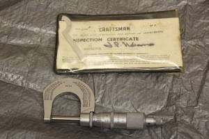 lot 46 image: CRAFTSMAN PRECISION MEASURING INSTRUMENT WITH INSPECTION CERTIFICATE&nbsp