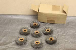 lot 70 image: TOTAL OF 7 COOPER CENTER CRIMPED WIRE WHEEL BRUSHES , 2.5 DIAM&nbsp