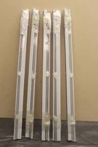 lot 91 image: TOTAL OF 5 VINYL WHITE BLINDS 35 L ,&nbsp &nbspANSIWCMA 5.1.2&nbsp