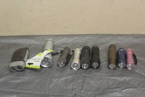 lot 116 image: TOTAL OF 9- LED FLASHLIGHTS&nbsp