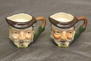 lot 158 image: TOTAL OF 2 VINTAGE OLD MAN TOBY MINI COLONIAL MUGS ,MADE IN JAPAN&nbsp