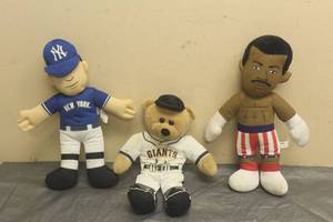 lot 160 image: TOTAL OF 3 SPORTS PLUSHED STUFFED DOLLS , RALLYMEN ROCKY ,RALLYMEN JETTER &amp GOOD STUFF GIANTS&nbsp