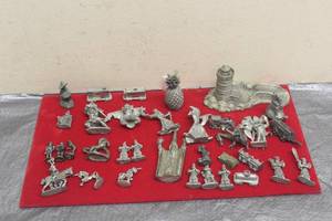 lot 165 image: LOT OF PEWTER ASSORTED FIGURINES  SEE PICS&nbsp
