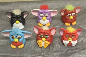 lot 193 image: TOTAL OF 6 -1998 MC DONALDS FURBY HAPPY MEAL TOY FIGURES&nbsp