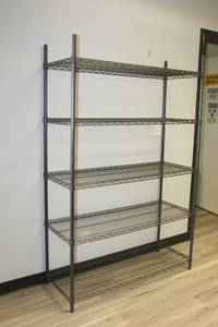 lot 14 image: 4 TIER MOBILE&nbsp SHELVING UNIT&nbsp ,75 H X 18 D X 47 W&nbsp