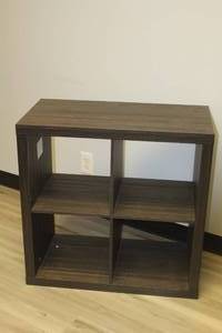 lot 24 image: 4-CUBE WOODEN ORGANIZER , 30W X 16D X 30H