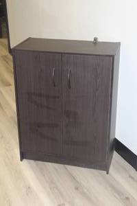 lot 53 image: 2- DRAWER WOOD STORAGE CABINET , 24X 31H&nbsp