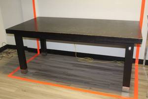 lot 56 image: WOODEN OFFICE TABLE 72L X 36W 30H