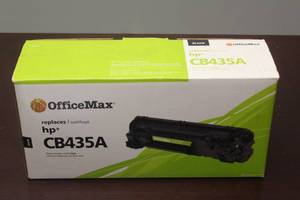 lot 61 image: OFFICMAX HP CB435A LASER TONER CARTRIDGE NEW IN BOX
