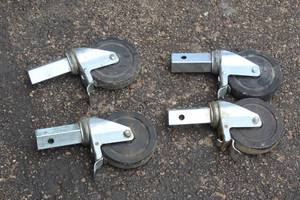 lot 67 image: SET OF FOUR SCAFFOLDING&nbsp 5 LOCKING CASTERS&nbsp