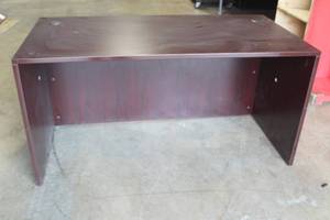 lot 104 image: WOODEN DESK 59L X 29H X 30W