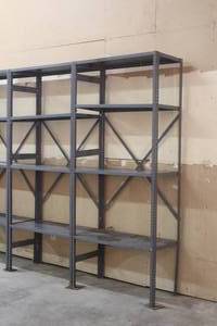 lot 5 image: TOTAL OF 2 - 4 TIER METAL SHELVING UNITS ,7FT H X 18 D X 3FT W&nbsp