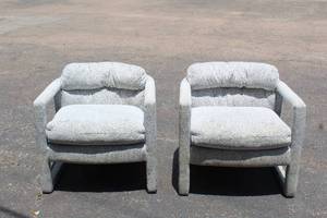 lot 118 image: 2 NEW CUSHIONED WAITING ROOM CHAIRS