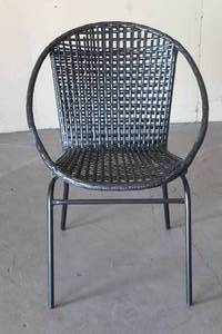 lot 39 image: MODERN BLACK FAUX RATTAN WICKER PATIO CHAIR&nbsp