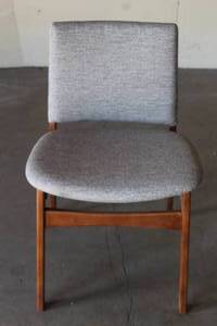 lot 44 image: MCM ARTICLE GREY FABRIC DINING CHAIR&nbsp