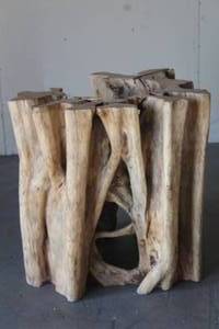 lot 49 image: TREE STUMP TABLE BASE (REAL TREE) 32 DIA 30 TALL