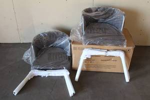 lot 60 image: 2 DIM GREY BAR STOOLS NEW IN BOX&nbsp