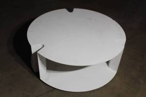 lot 144 image: NIX WHITE ITALIA METAL COFFEE TABLE 35DIAM DT046